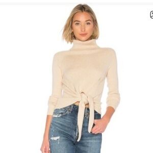 Lovers + Friends Tie-Front Turtleneck Top